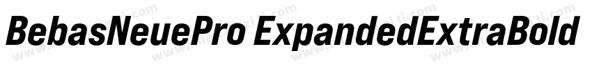 BebasNeuePro ExpandedExtraBold字体转换
